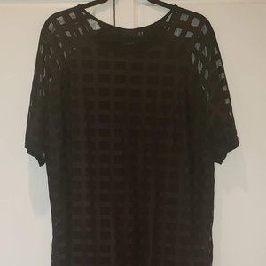 ASOS CURVE Exclusive Shift Dress In Cage Mesh